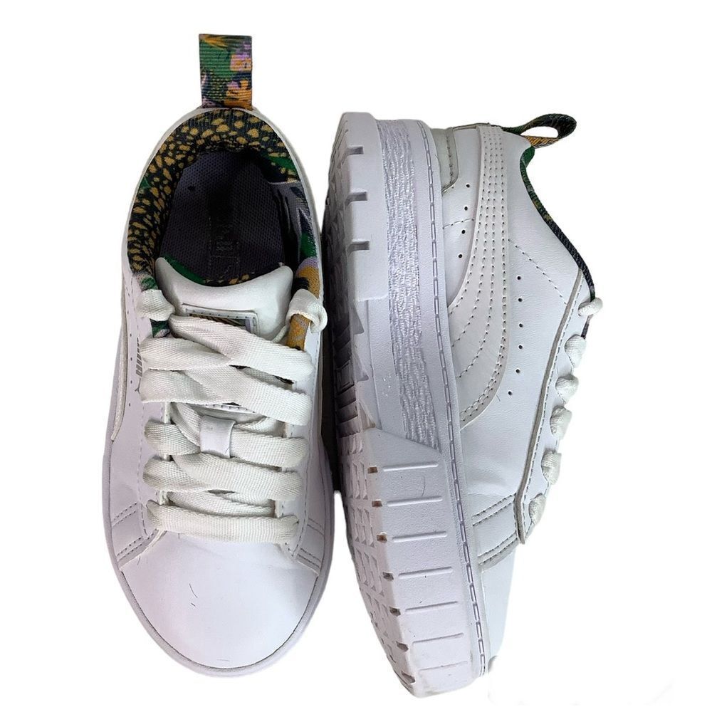 Puma Mayze Vacay Queen Low Top Toddler's White Sneakers Sz 12C 389672-02